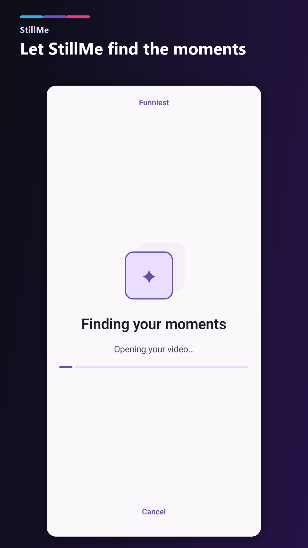 StillMe analyzing video frames on the device.